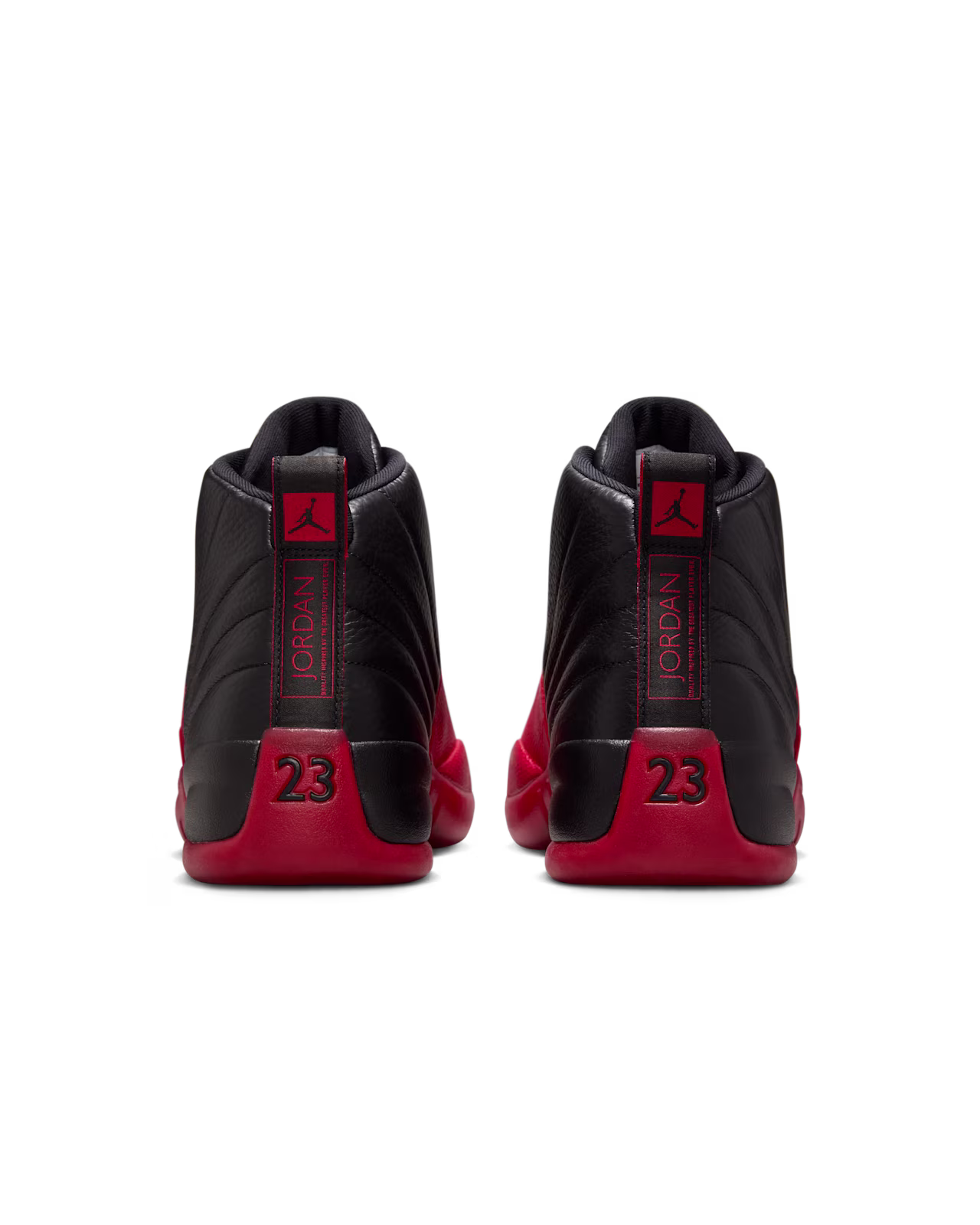 Jordan 12 Black and Varsity Red — Vista 5