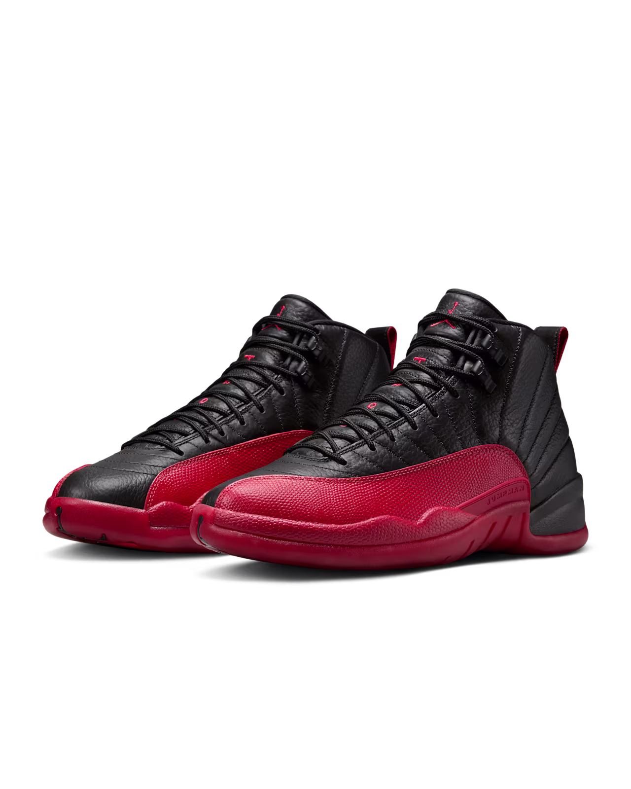Jordan 12 Black and Varsity Red — Vista 6