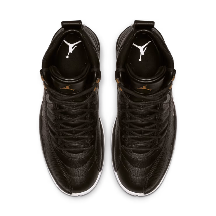Jordan 12 Black Metallic Gold White — Vista 3