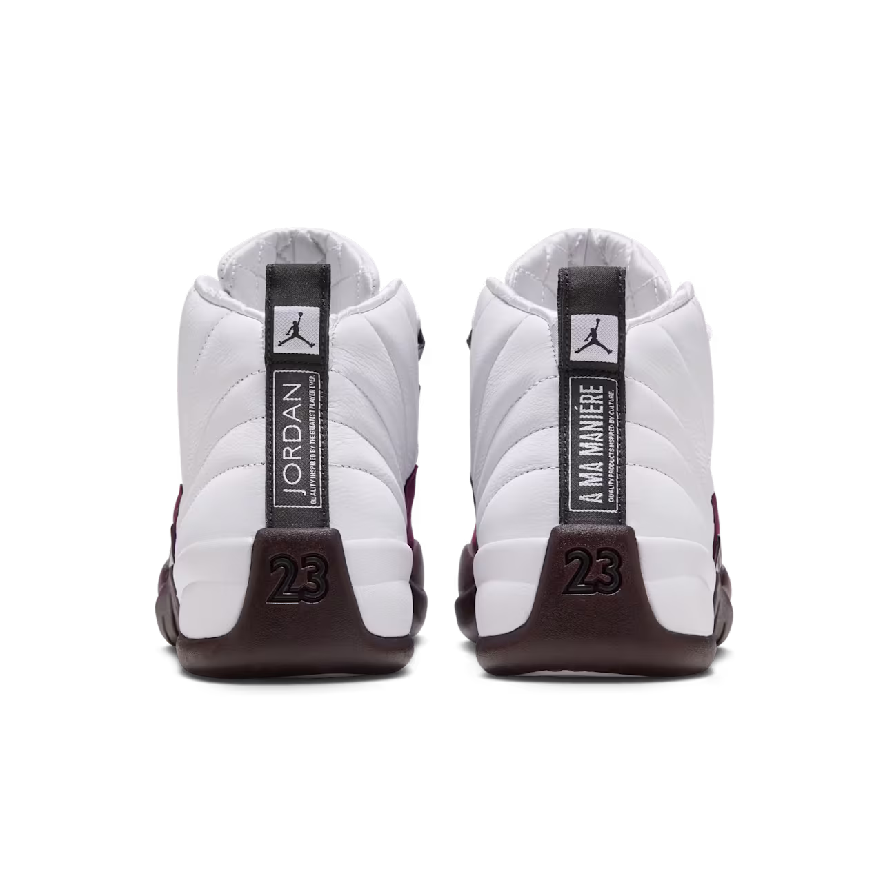 Jordan 12 A Ma Maniére White Burgundy — Vista 5
