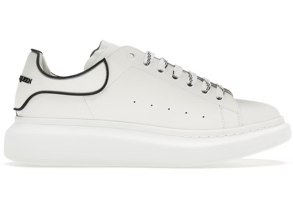 Alexander Mcqueen Oversized White Black Trim — Vista 2
