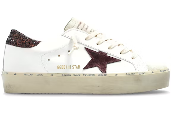 Golden Goose Hi Star Glitter Heel White Purple Womens — Xotic Sneakers Chile