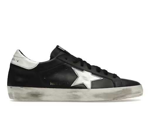 Golden Goose Super Star Black White Leather — Xotic Sneakers Chile