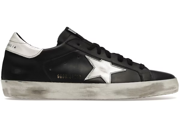 Golden Goose Super Star Black White Leather — Vista 2