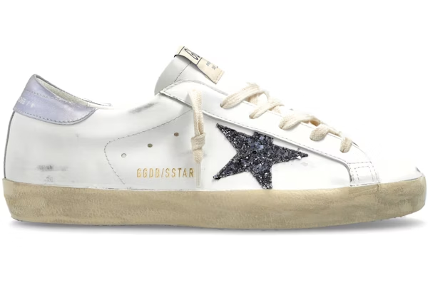 Golden Goose Super Star White Black Glicine Womens — Vista 2