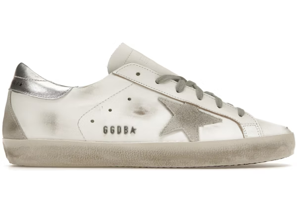 Golden Goose Super Star White Silver W — Vista 2