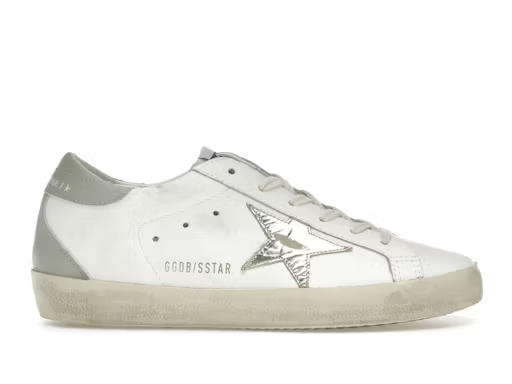 Golden Goose Superstar Deluxe White Platinum Grey Womens — Xotic Sneakers Chile
