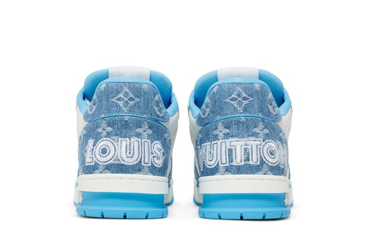 Lv Trainer Low Velcro Light Blue Denim — Vista 7