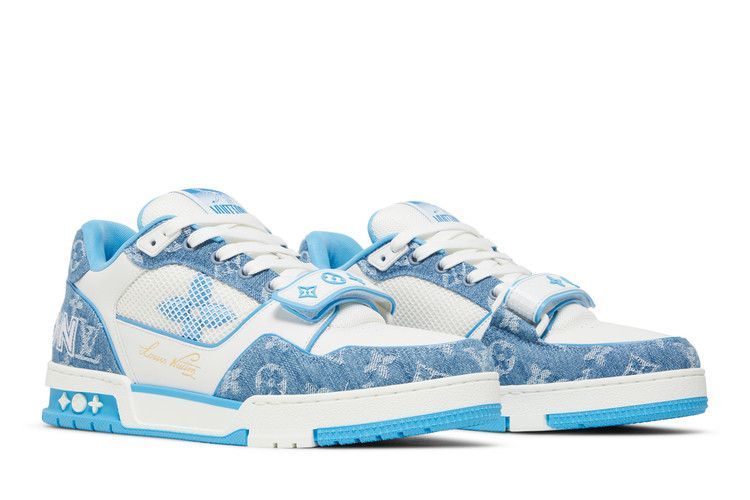 Lv Trainer Low Velcro Light Blue Denim — Vista 9