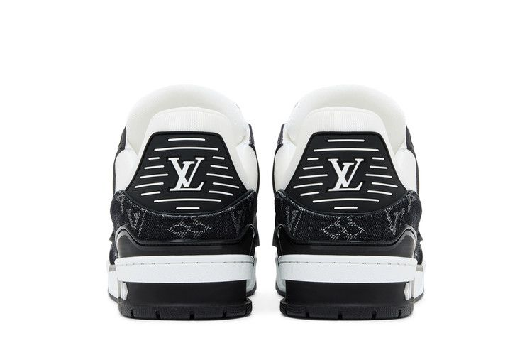 Lv Trainer White Black Denim — Vista 7