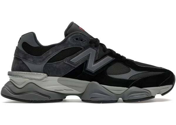 New Balance 9060 Black Castlerock Grey — Vista 2
