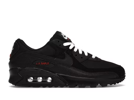 Nike Air Max 90 Black Sport Red — Xotic Sneakers Chile