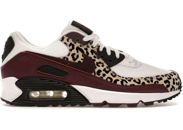 Nike Air Max 90 Leopard Burgundy Womens — Vista 2