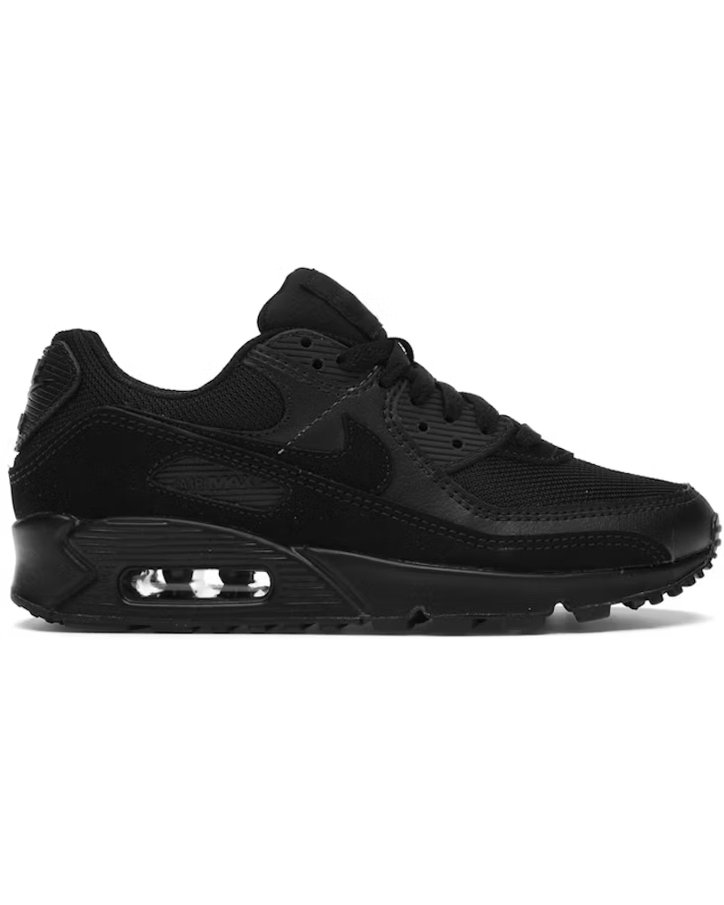 Nike Air Max 90 Recraft Triple Black — Vista 3