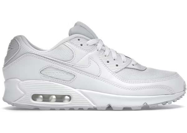 Nike Air Max 90 Recraft Triple White — Vista 2