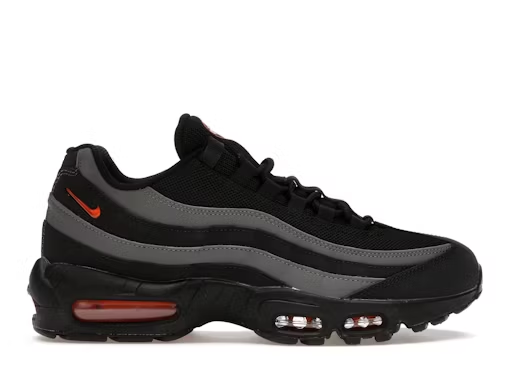 Nike Air Max 95 Black Grey Safety Orange — Xotic Sneakers Chile