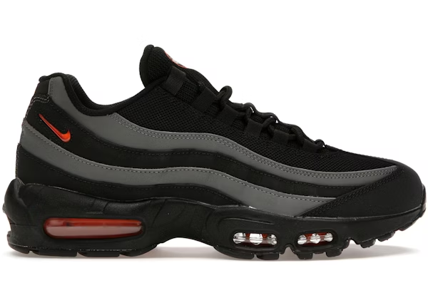 Nike Air Max 95 Black Grey Safety Orange — Vista 2