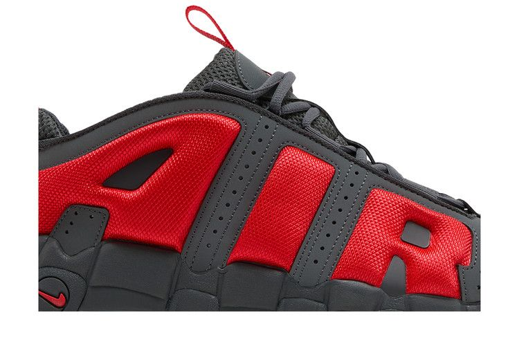 Nike Air More Uptempo Low Dark Grey Light Crimson — Vista 3