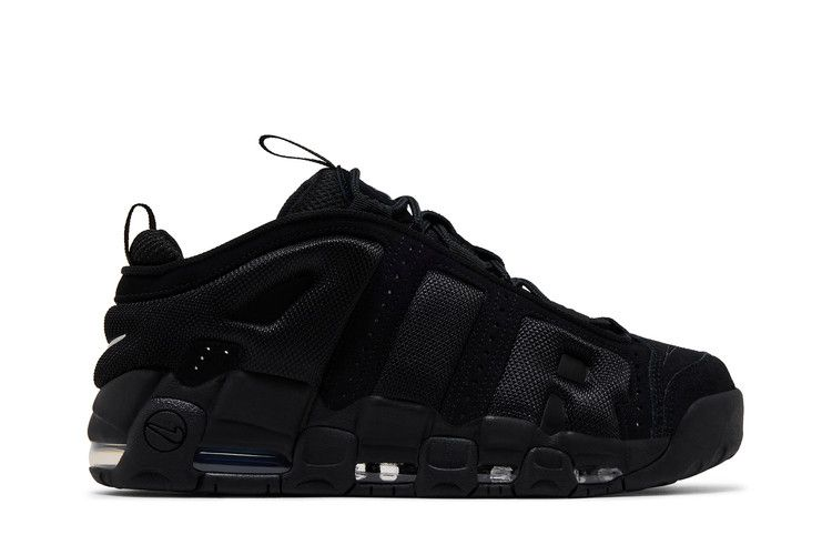 Nike Air More Uptempo Low Triple Black — Vista 2