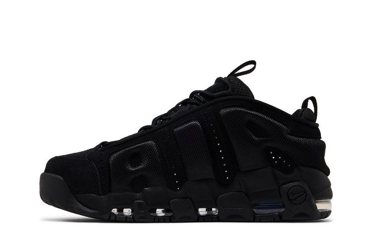 Nike Air More Uptempo Low Triple Black — Vista 4