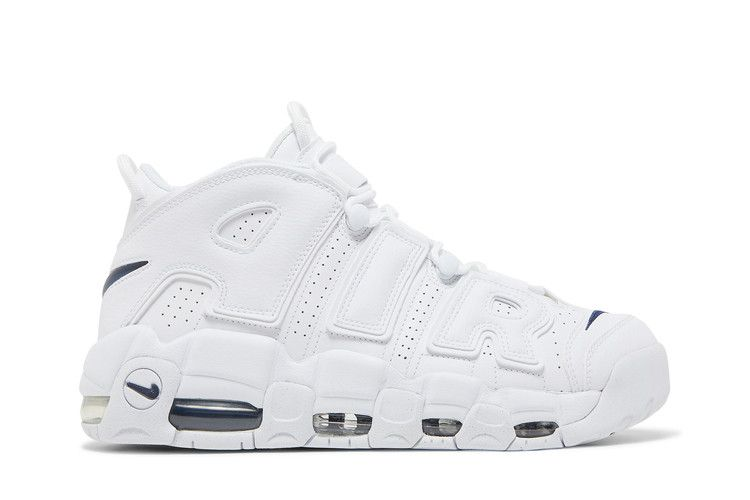 Nike Air More Uptempo White Midnight Navy — Vista 2