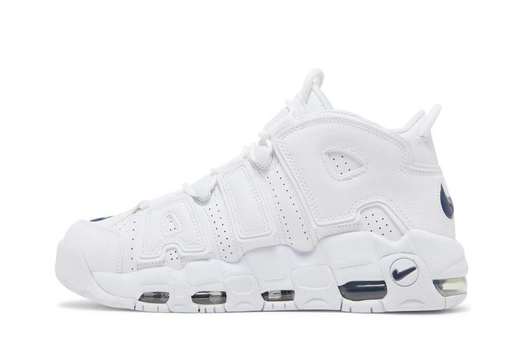 Nike Air More Uptempo White Midnight Navy — Vista 4