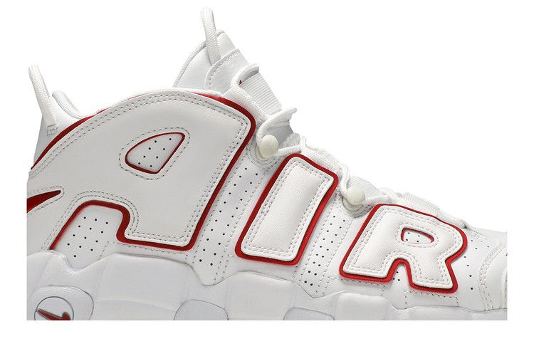 Nike Air More Uptempo White Varsity Red 2021 — Vista 3