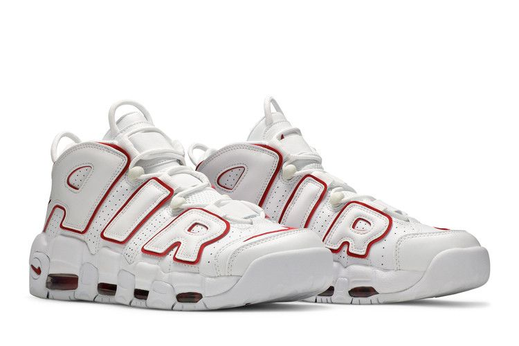 Nike Air More Uptempo White Varsity Red 2021 — Vista 9