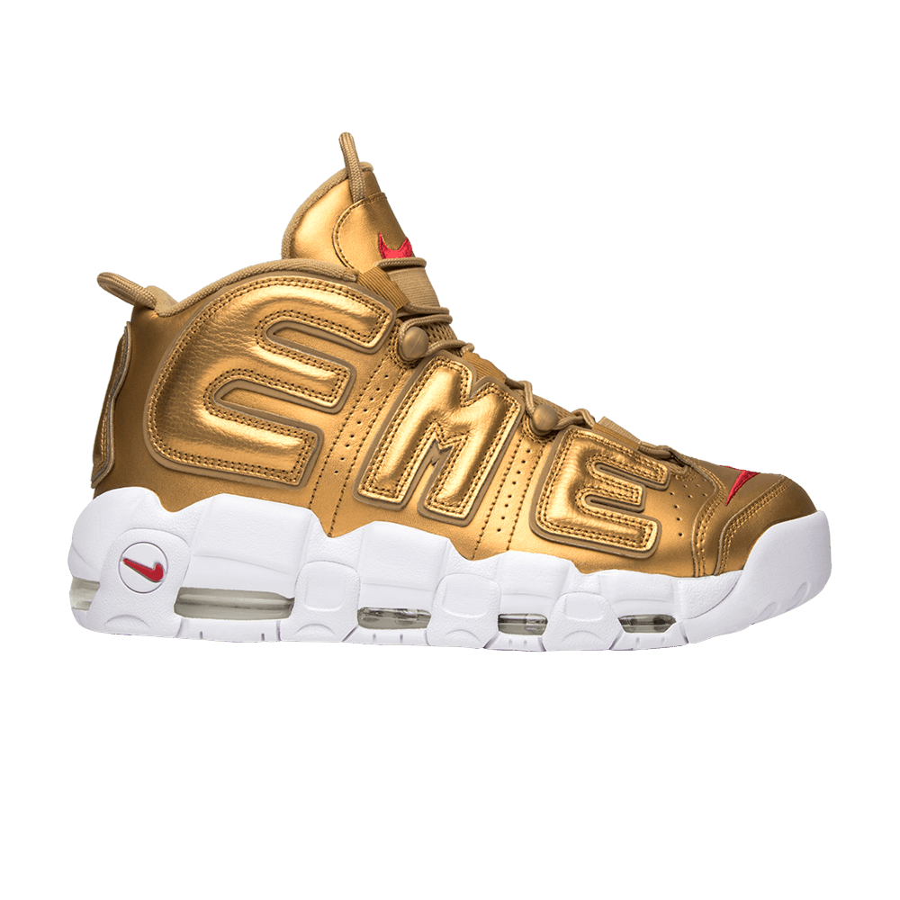 Supreme X Nike Air More Uptempo Metallic Gold — Xotic Sneakers Chile