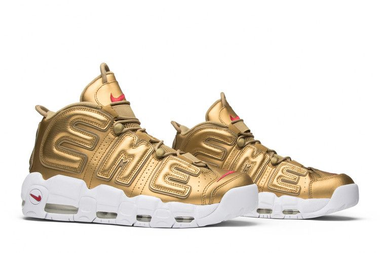 Supreme X Nike Air More Uptempo Metallic Gold — Vista 9