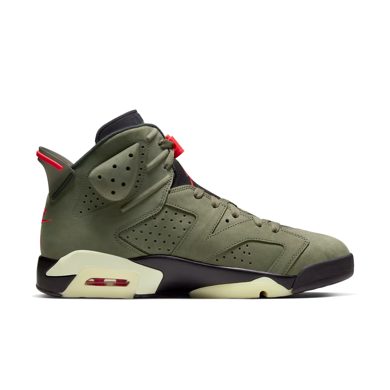 Travis Scott X Jordan 6 'Olive' — Vista 3