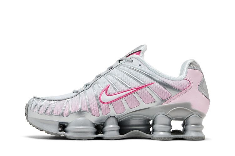Wmns Nike Shox Tl Metallic Platinum Pink Foam — Vista 4