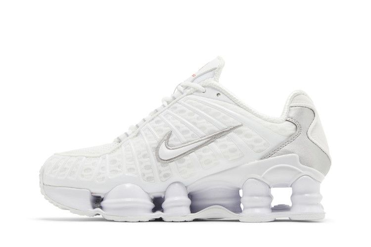 Wmns Nike Shox Tl White Silver — Vista 4